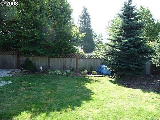 Fenced back yard