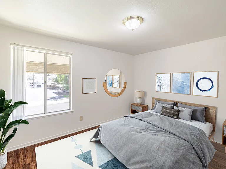 Well-lit bedroom #1 with a comfortable and inviting atmosphere.