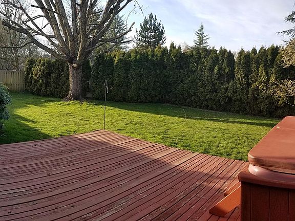 Deck and back yard