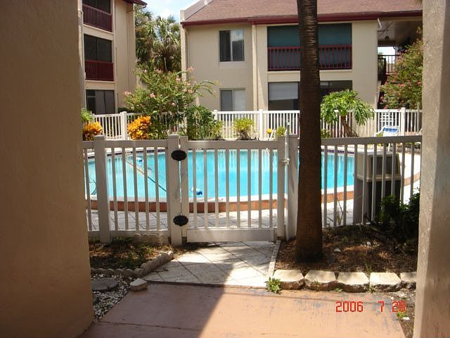 View front entry to pool