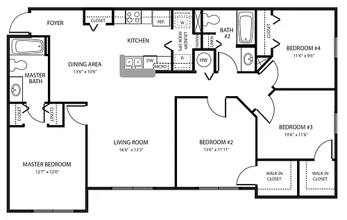 Floor plan 4X2