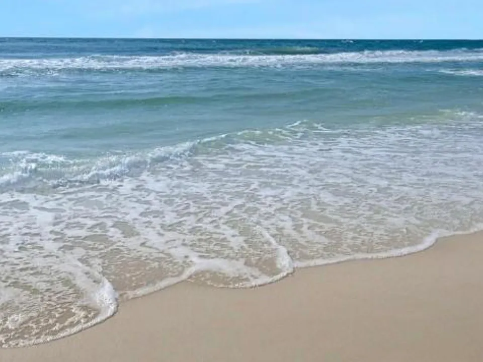 This is the view at the end of the short private boardwalk. No, we do not fight for sand space! :)