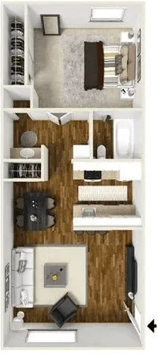 Floor plan Pasilla - Renovated