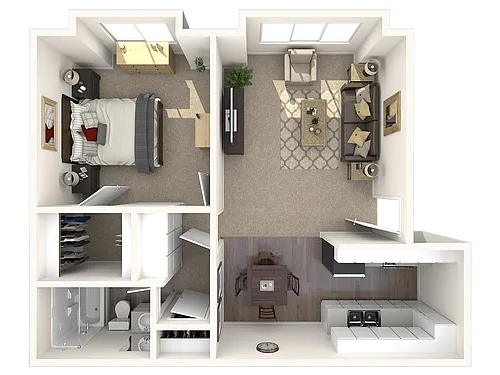 Floor plan One Bedroom Renovated