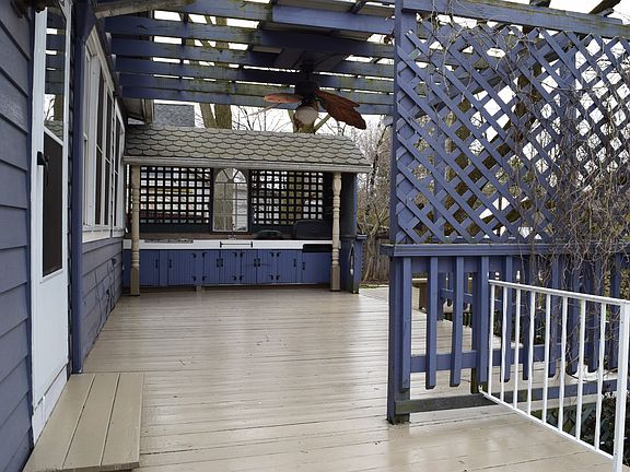 Back porch w outdoor kitchen