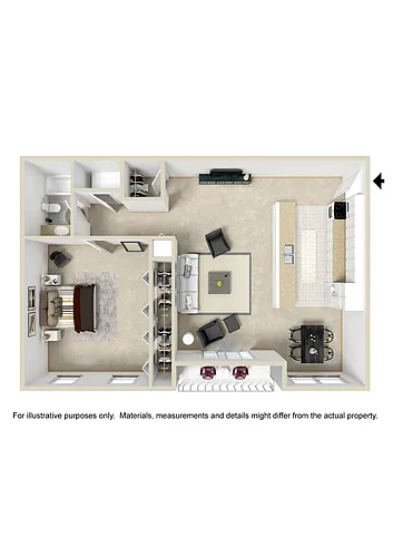 Floor plan One Bedroom