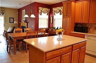 Another View of the large island & Eat-in Kitchen