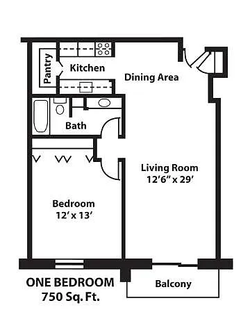 Floor plan 1 Bedroom