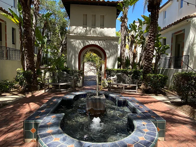 Community BBQ and fountain Area