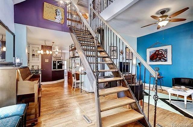 grand stair case to loft