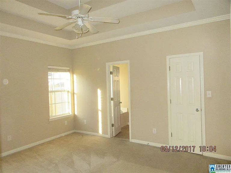Trayed ceiling in Master BR