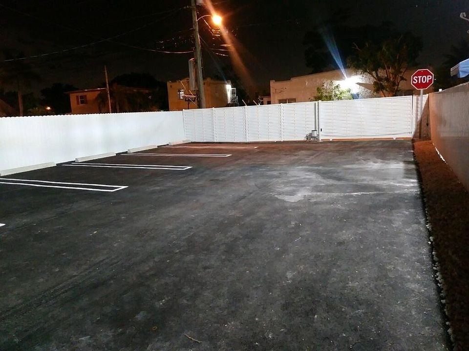 Parking Lot Lit With LED Lighting