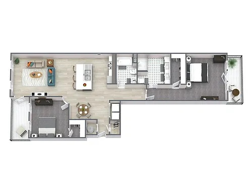 Floor plan 2 Bedroom Platinum