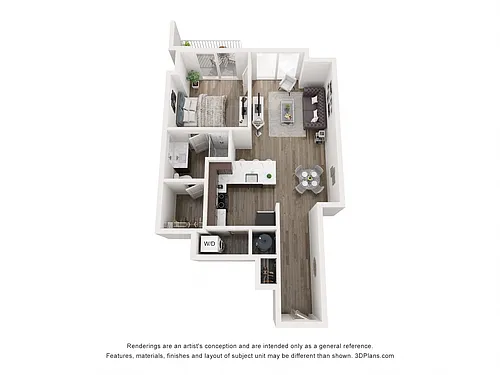 Floor plan 1 BEDROOM A4