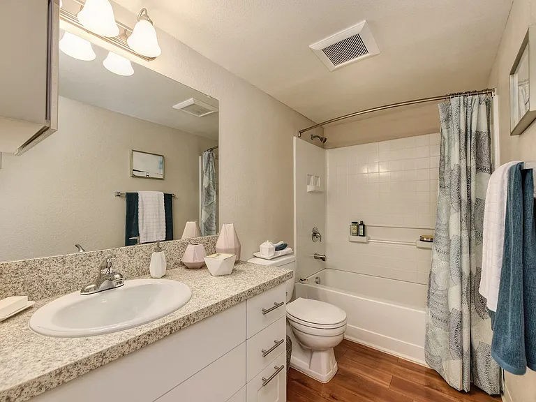 Bathroom with Tub Shower Enclosure