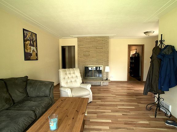 Living room with fireplace