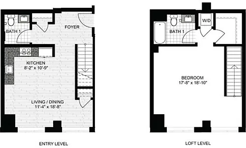 Floor plan 1 Bedroom AA