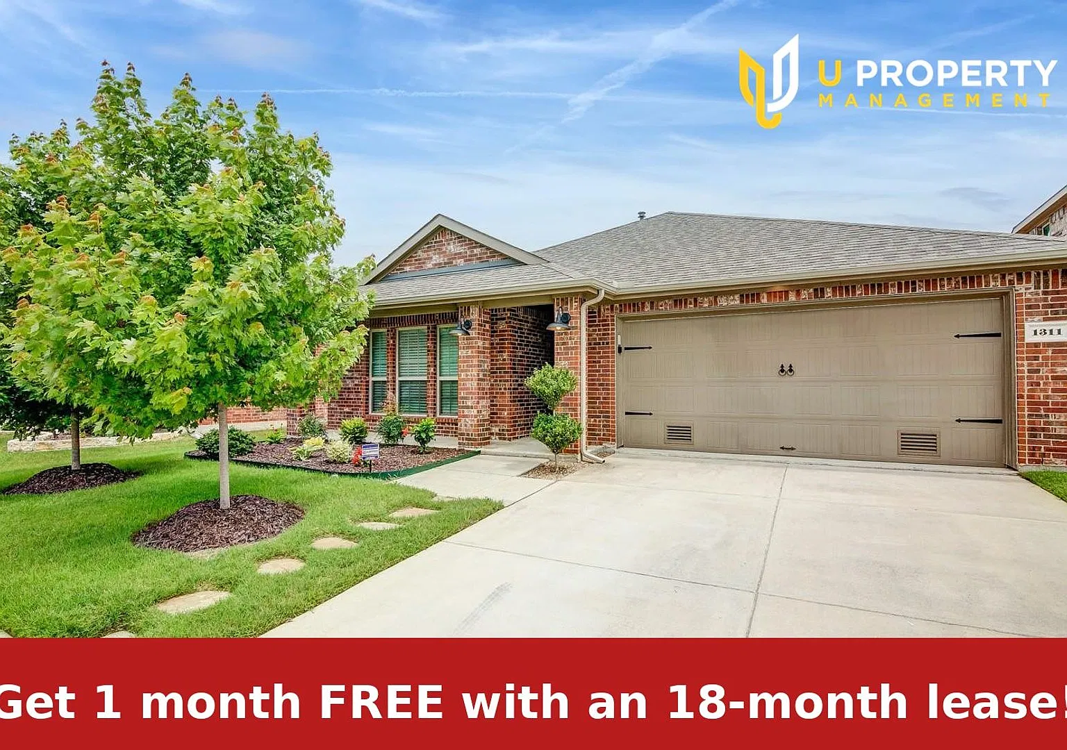 Get 1 month FREE with an 18-month lease! Built in 2015 one story house, Close to US 75 and Hwy 121. — Photo 1