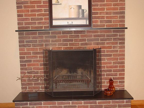 Woodburning fireplace