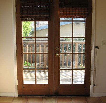 french doors to 8x20' redwoo