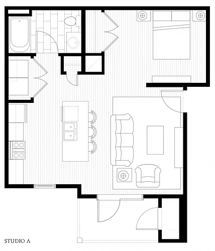 Floor plan Crest Studio B