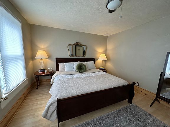 Primary bedroom with king bed