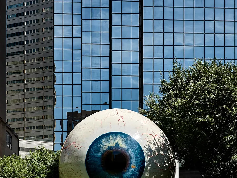 Dallas' public art scene comes alive with The Eye, a bold and iconic installation minutes from Modera St. Paul.