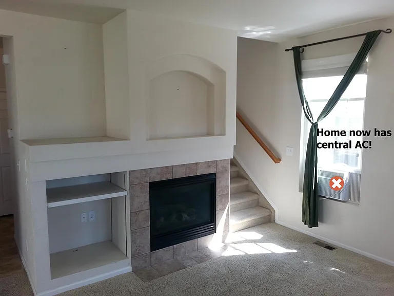 living room with gas fireplace