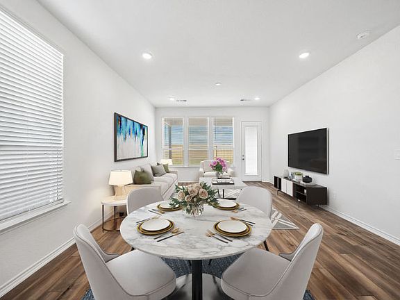 Virtually Staged Dining Area Living Room