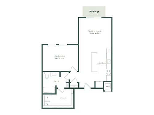 Floor plan 1C