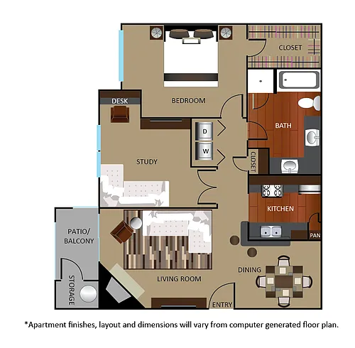 Floor plan BR + DEN