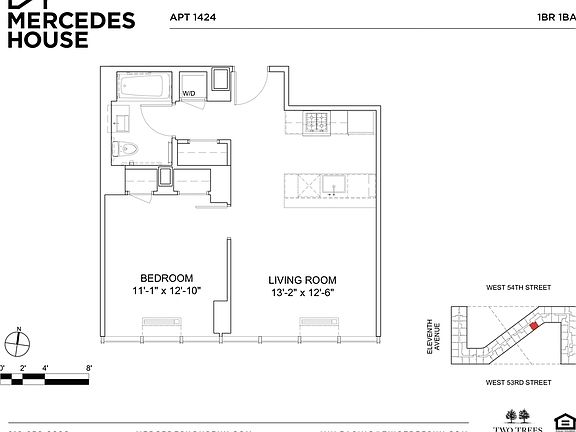 2nd image of 550 W 54th St APT 1424