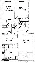 Floor plan 2 Bedroom 2 Bathroom