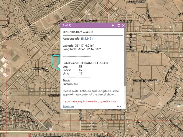 16th Avenue Chamiza Ests, Rio Rancho, NM 87144