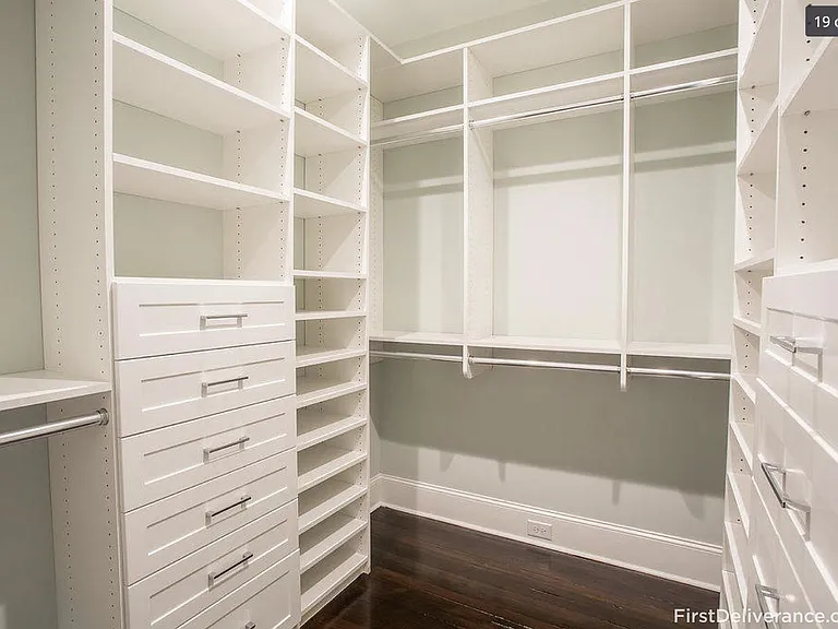 Walk-in for downstairs master suite.