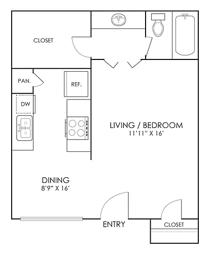 Floor plan Studio