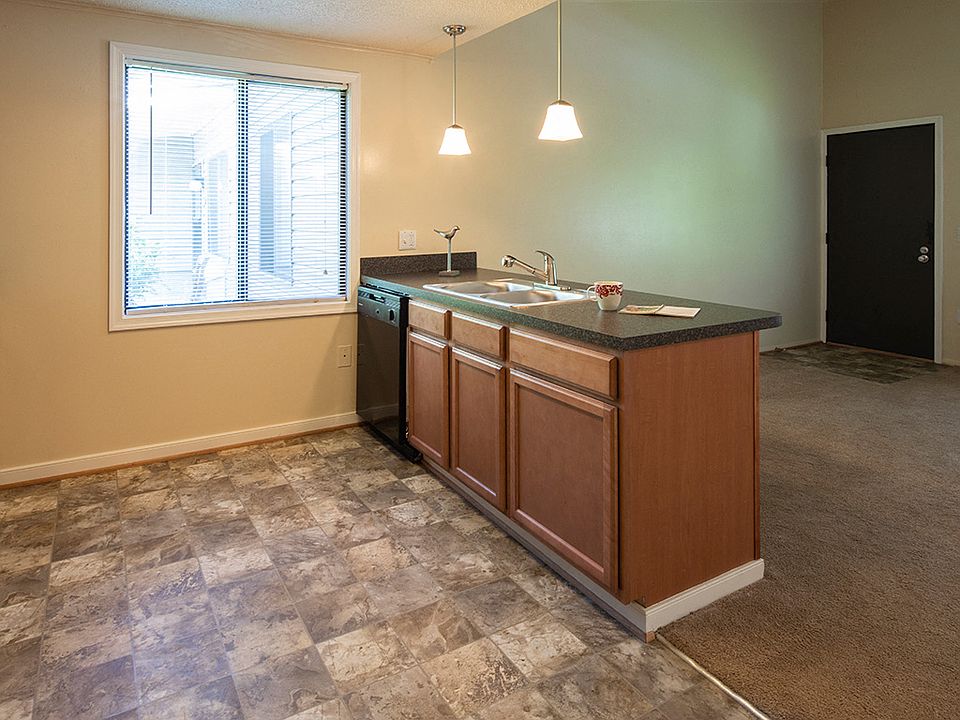 Kitchen in the one bedroom apartments