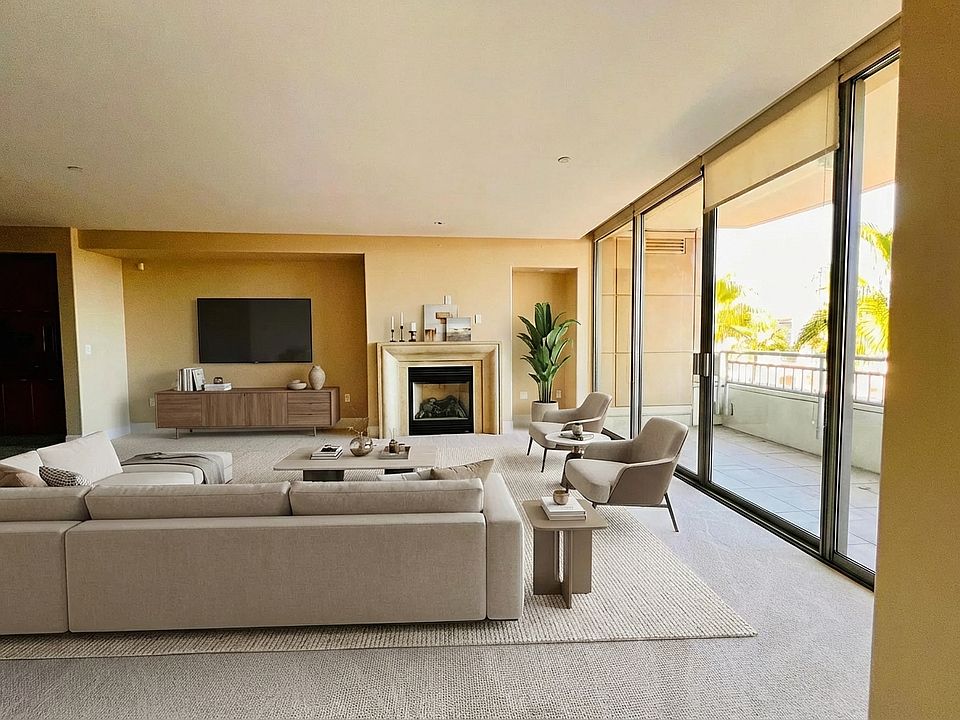 Virtually staged living room