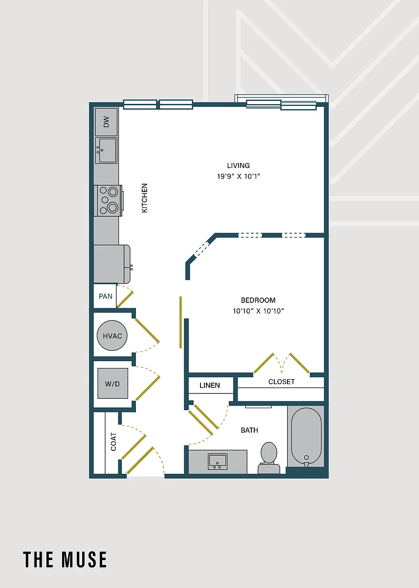 Floor plan The Muse | Studio