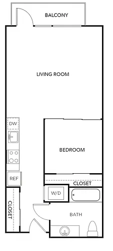 Floor plan Open 1x1 B5