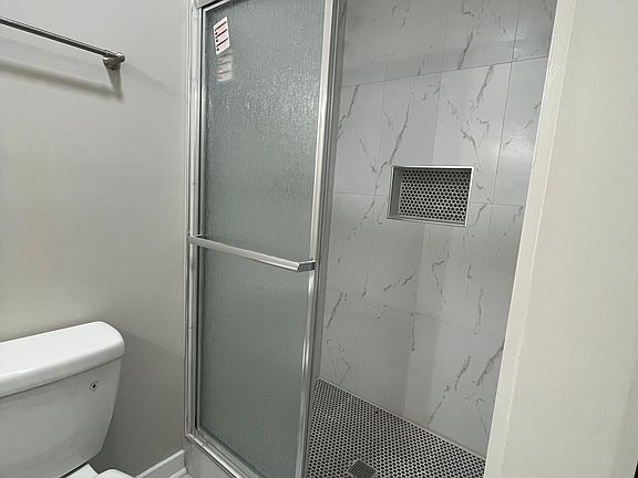 Full bathroom with shower, all brand new