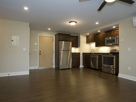 15 School Street apartment 104 Living room to kitchen and fr