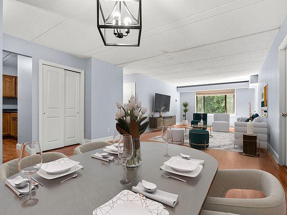 Staged Photo of Dining/Living Room