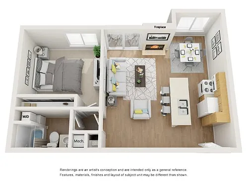 Floor plan One Bedroom