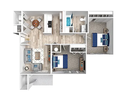 Floor plan 2 Bedroom 1 Bathroom