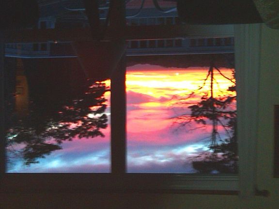 Sunset from living room