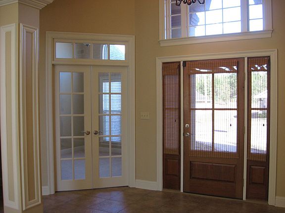 French doors to the formal dining/office