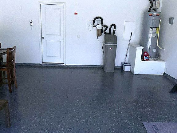 garage , with water softener and filter included.