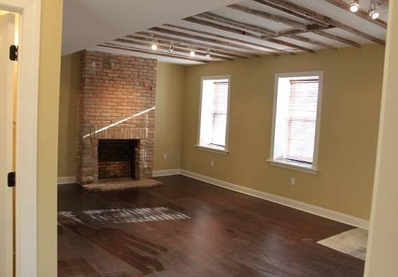 Living room with windows