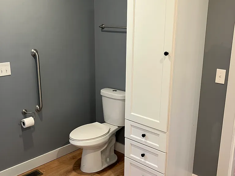 Additional storage in bathroom two